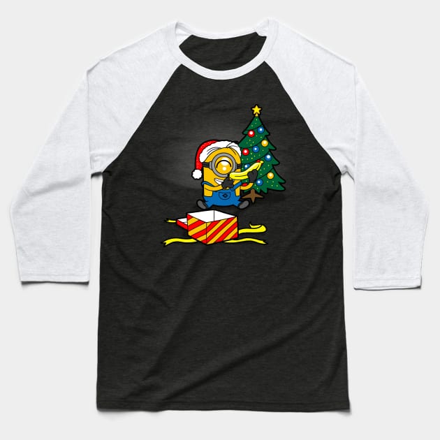 All I Want For Christmas Is A Banana Funny Cute Christmas Cartoon Baseball T-Shirt by BoggsNicolas